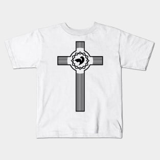 Christian cross and dove - a symbol of the Spirit Kids T-Shirt